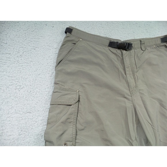 REI Pants Mens Size M 35 X 31 Green Convertible Cargo Belted Ankle Zip UPF 50+ - Picture 4 of 16